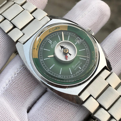 Vintage Dalil Special Automatic Islamic Direction Compass Swiss Watch Cal. 5611