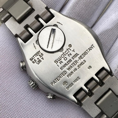 Vintage Swatch Irony YCS558 Chronograph Techymetre Swiss Made Men's Quartz Watch