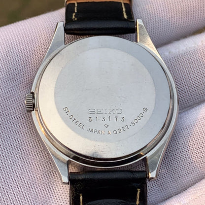 Vintage Seiko QZ Patina Dial JDM Dress Formal Japan Men's Quartz Watch 0922-8000