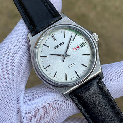 Vintage Seiko Spirit JDM Snowflake dial Japan Made Men's Quartz Watch 7N48-7000