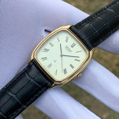 Vintage Seiko JDM Roman Numeral Dress Formal Japan Men's Quartz Watch 6030-5190